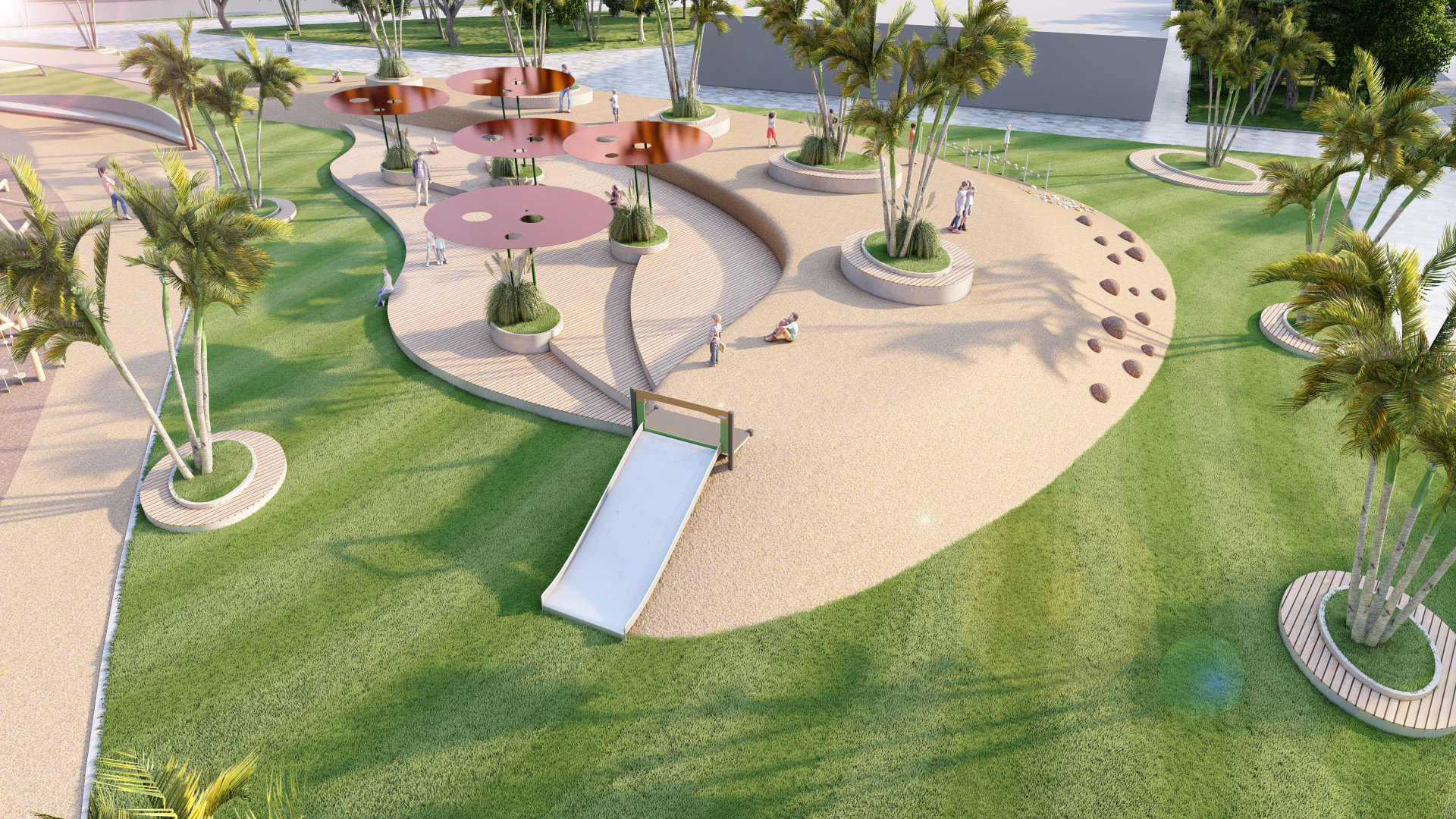 Kuwait - Linear Park concept landscape-6