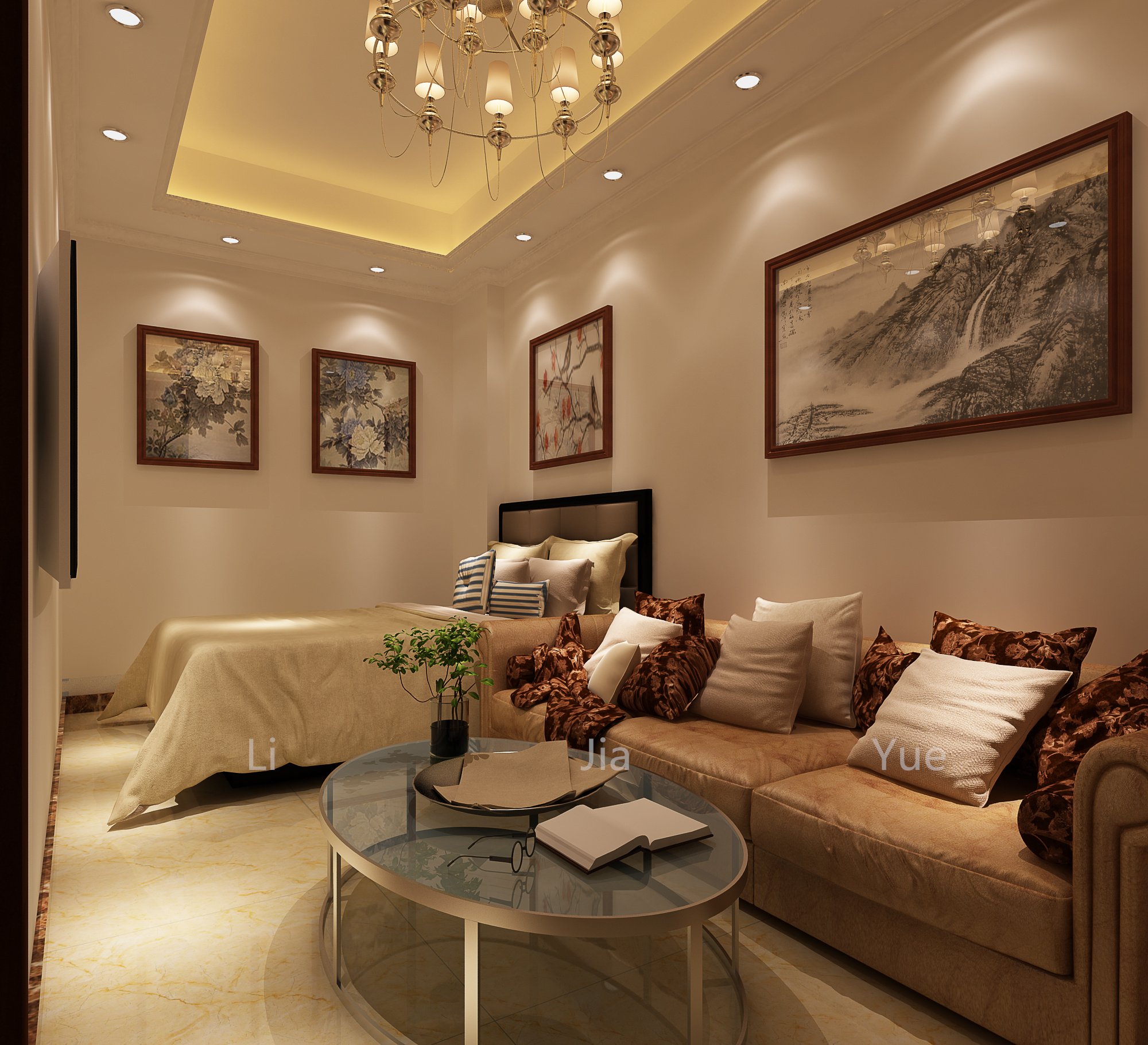 某某宾馆卧室设计合集-8