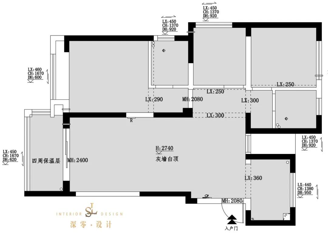 合肥 99㎡北欧婚房,三室两厅多功能设计-15