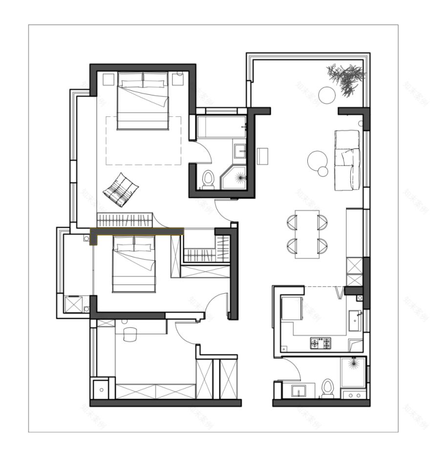 《不繁》极简风格精装房改造,打造空灵静美空间-17
