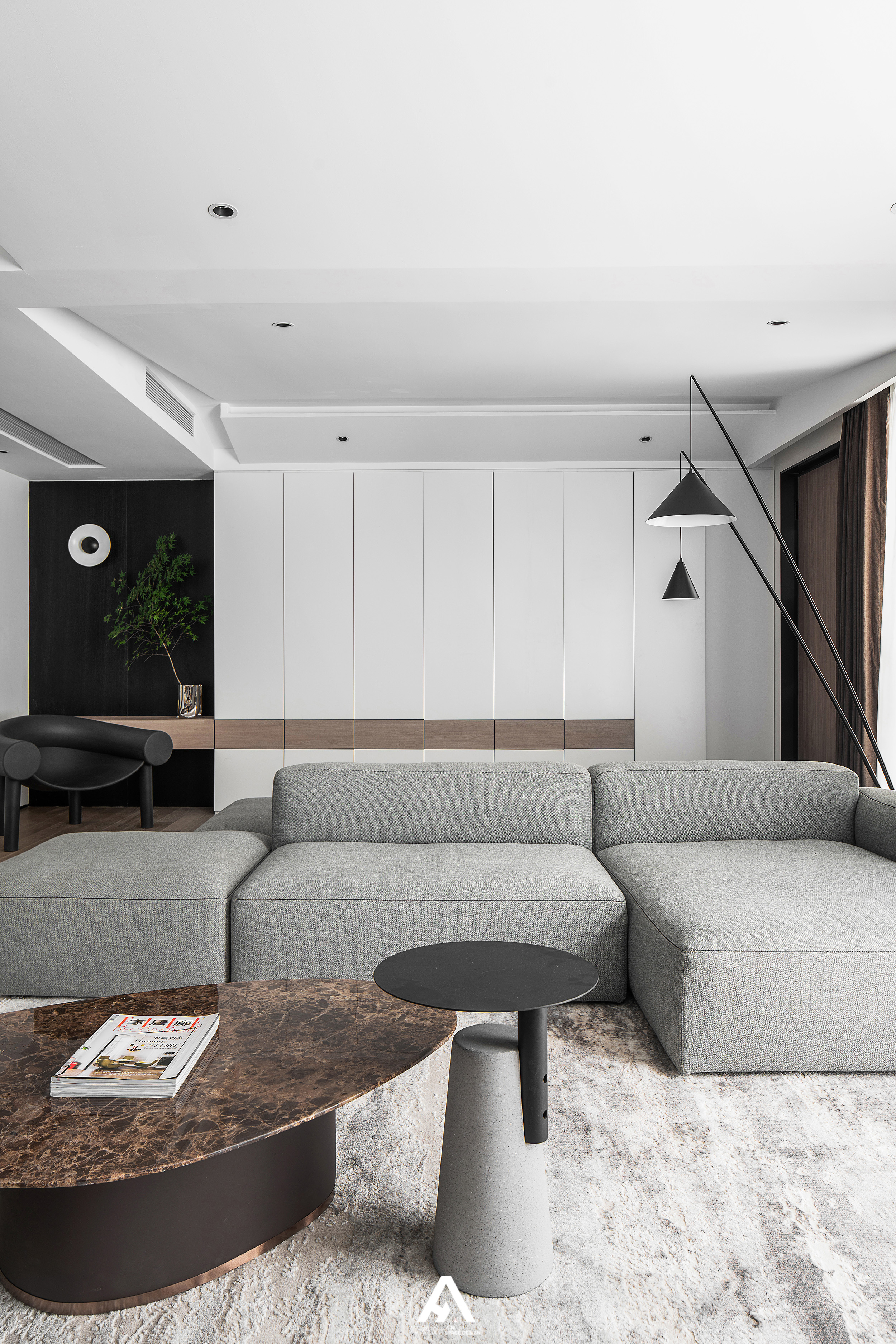 黑白分明的家丨中国南昌丨南昌阿鹤设计工作室-22