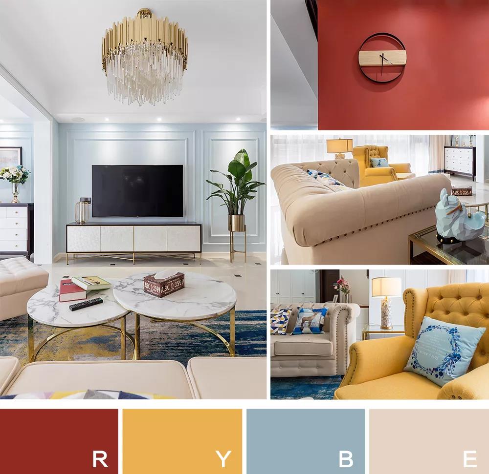 成都中德英伦世邦 140㎡美式轻奢风装修案例解析-24