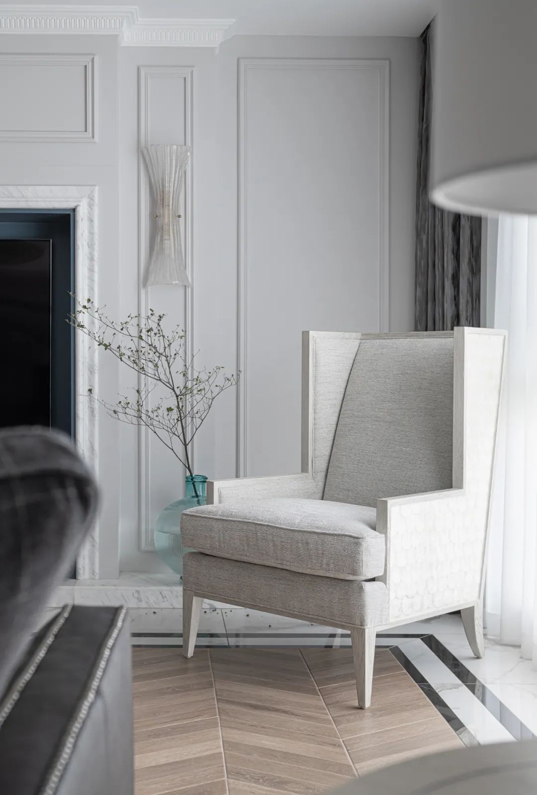 竖厅改横厅的超强设计，诠释优雅温柔的空间氛围 | 宏福樘设计-15