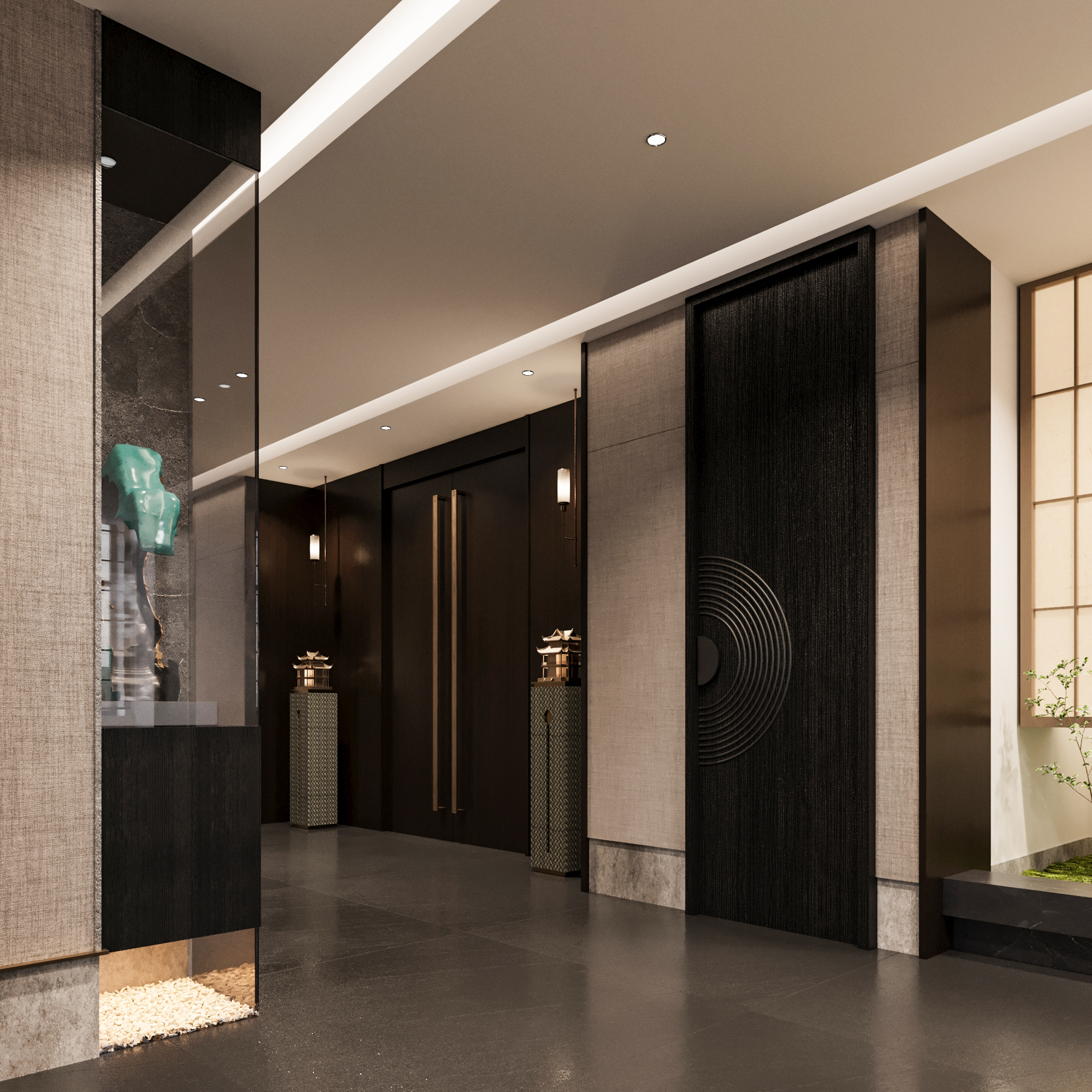 国风酒店餐饮空间设计+表现-12