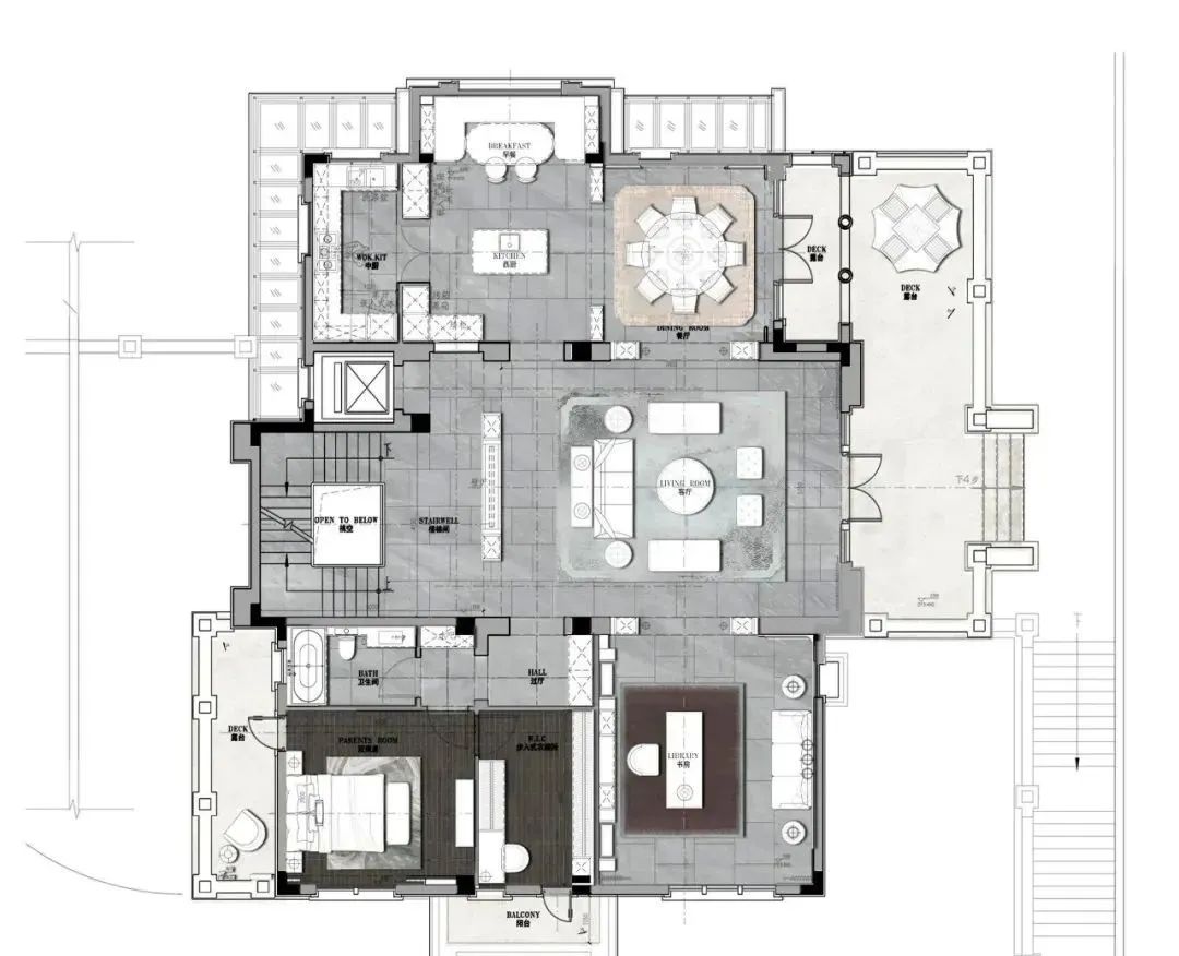 碧水红绿,戴昆中式豪宅设计-49