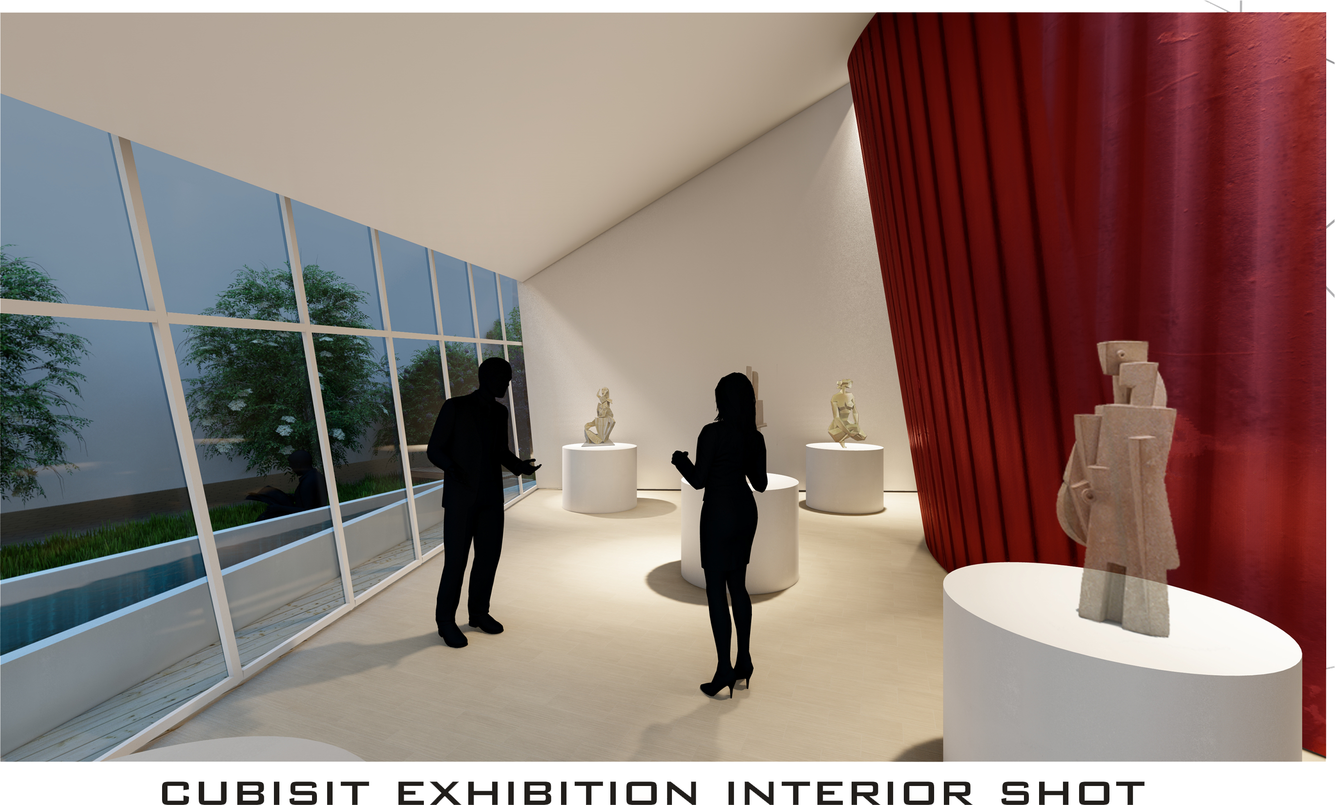 画廊  遵循立体主义流派丨开罗大学工程学院建筑系-13