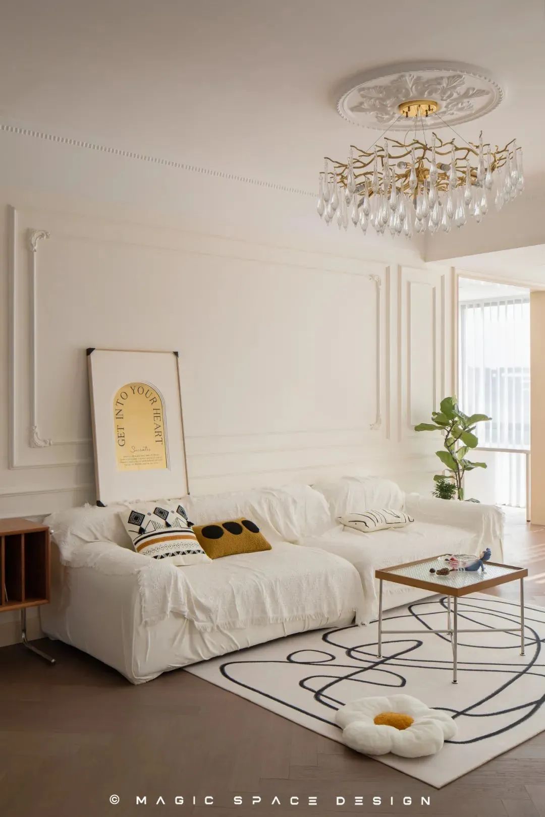 法式奶油风平层丨麻吉家装定制-9