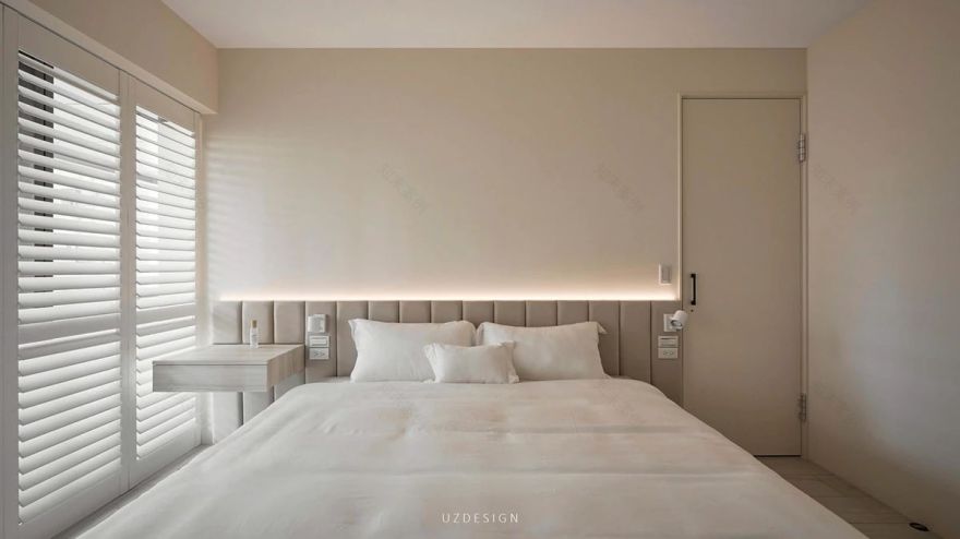 奶油风两室一厅住宅设计-23