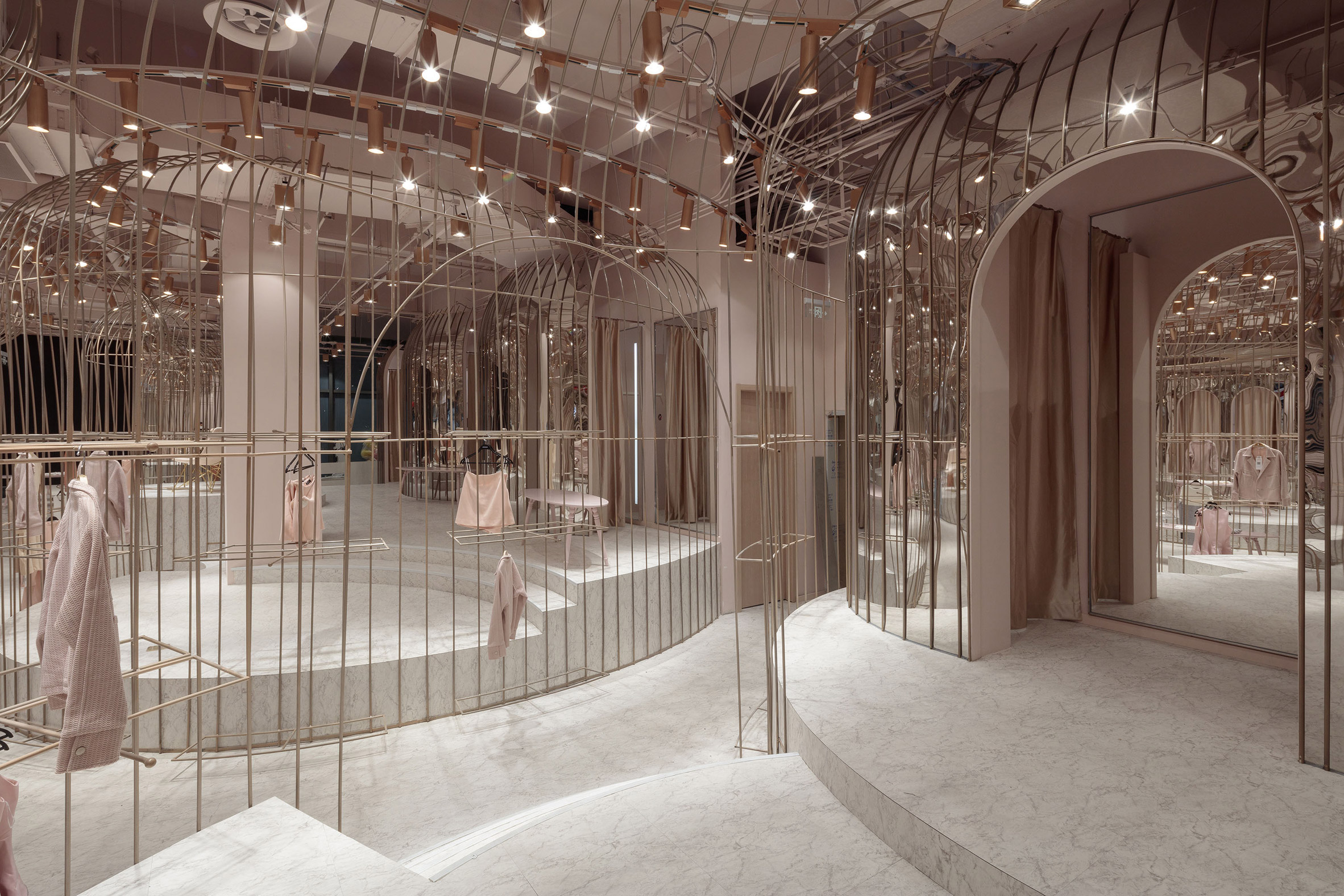X+Living designs four themed fitting rooms for women's clothing store in China-17