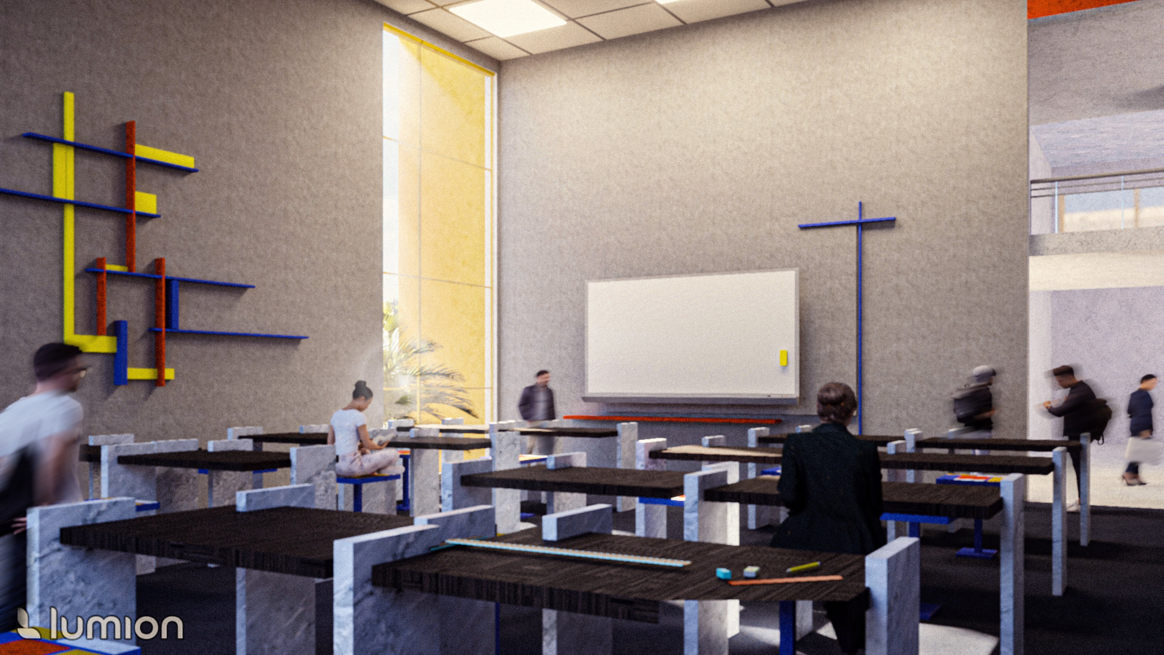 DE STIJL 风格设计工作室和演讲厅丨埃及开罗丨开罗大学工程学院建筑系-26