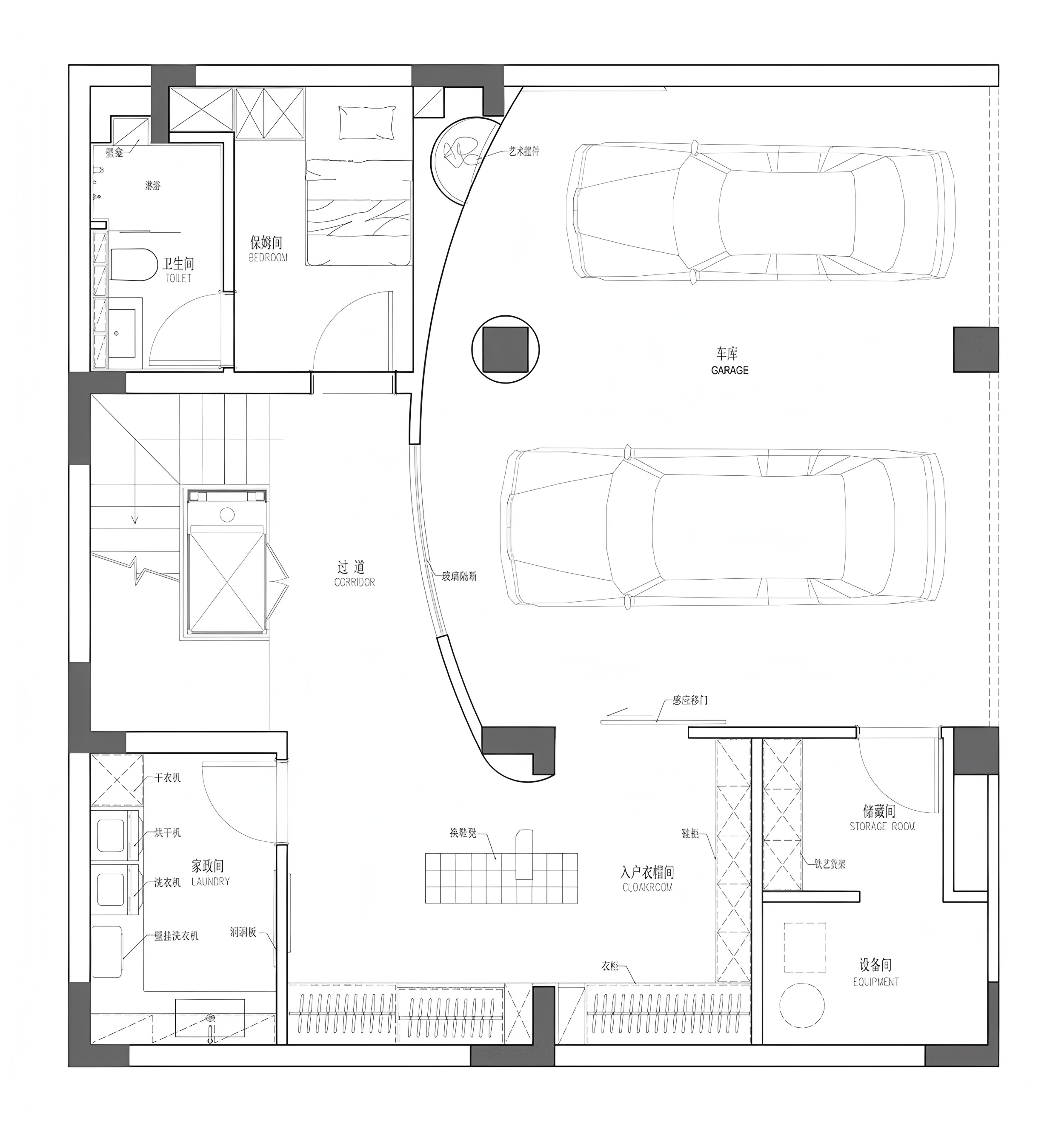 南京536㎡简约别墅丨中国南京丨观享际SKH室内设计-78