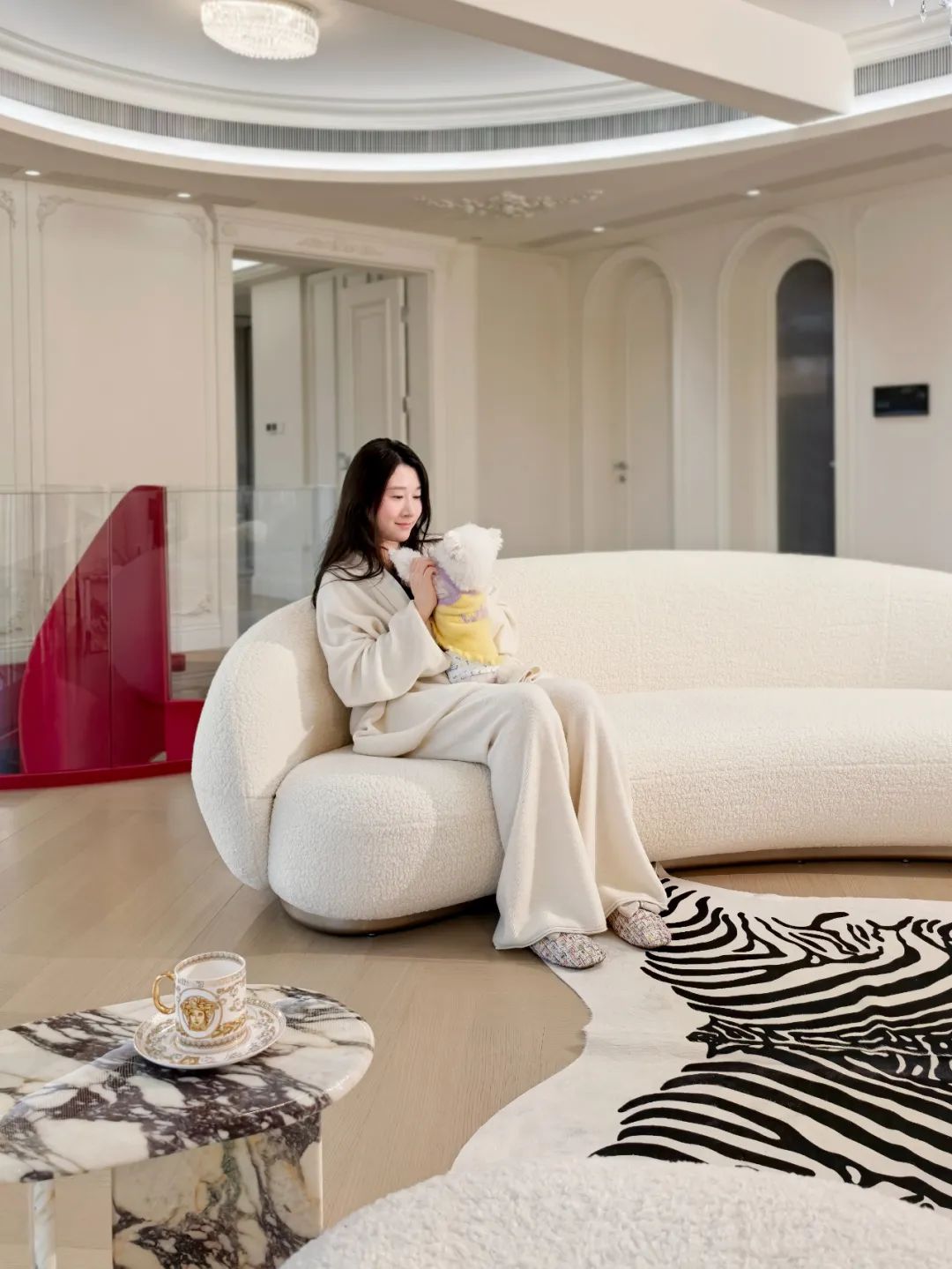 合肥『国贸天成』360㎡奶油法式风叠墅丨尊道国际设计-1