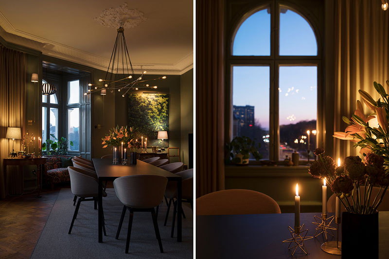 瑞典马尔默中心古典奢华风格的暗色调公寓设计-31