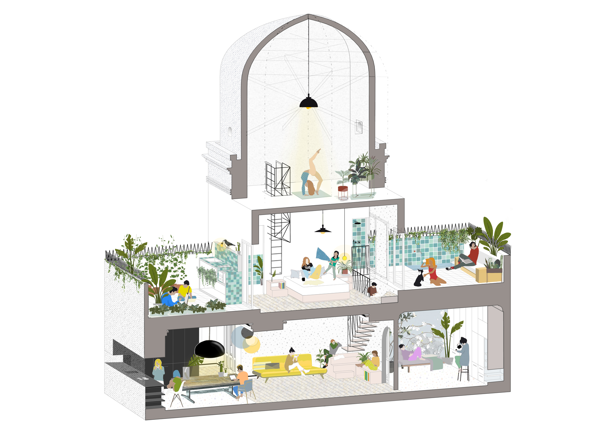 圆顶屋丨西班牙马德里丨Idoia otegui_arquitectura-21