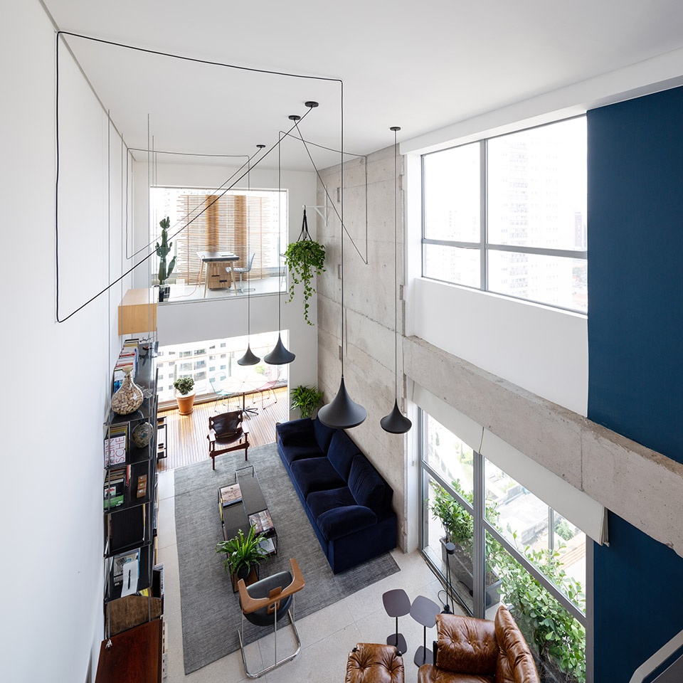 巴西圣保罗空中公寓，景观美化填充切割空间-8