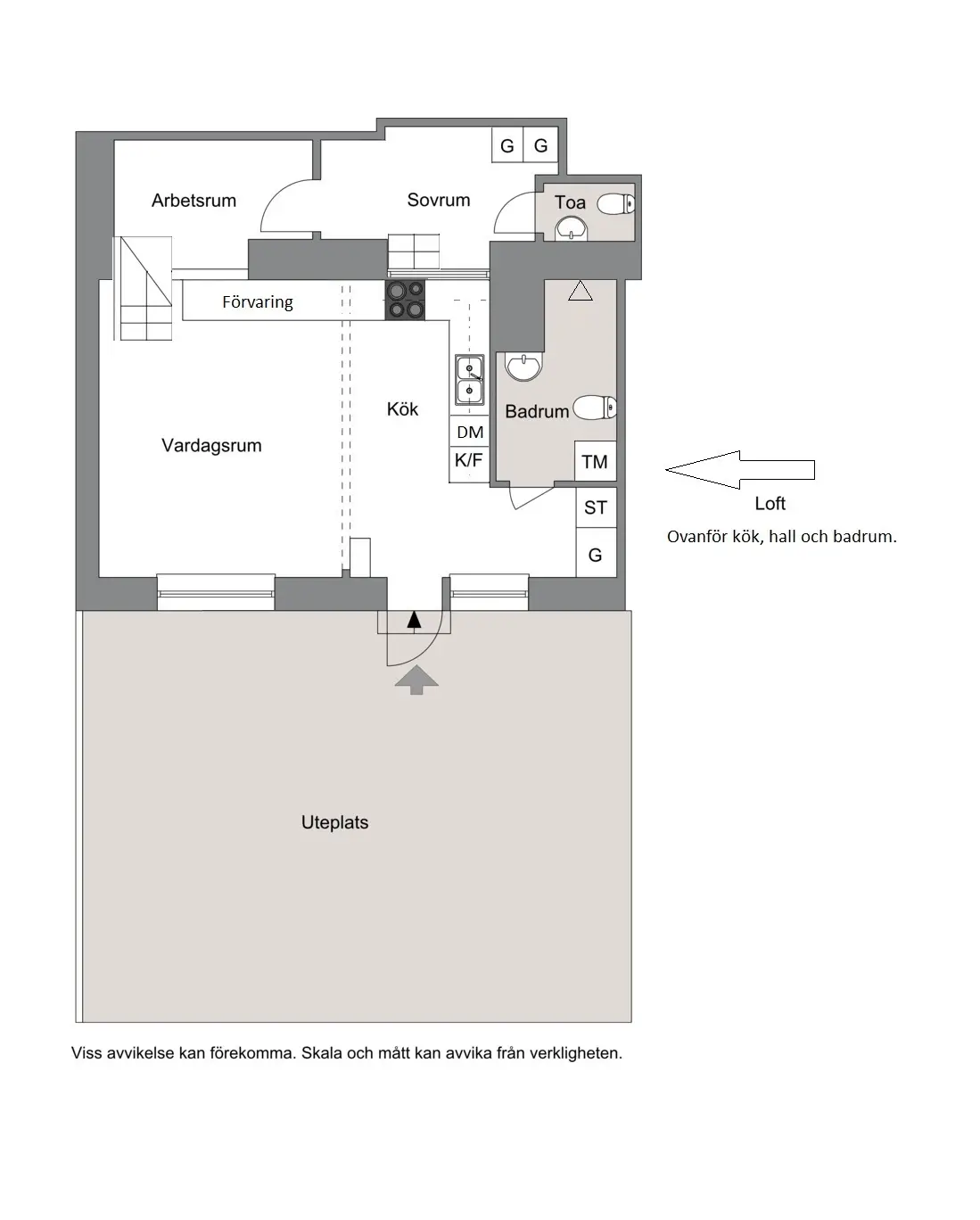 瑞典斯德哥尔摩 54m2 优化一居室，带阁楼卧室和私人花园-20