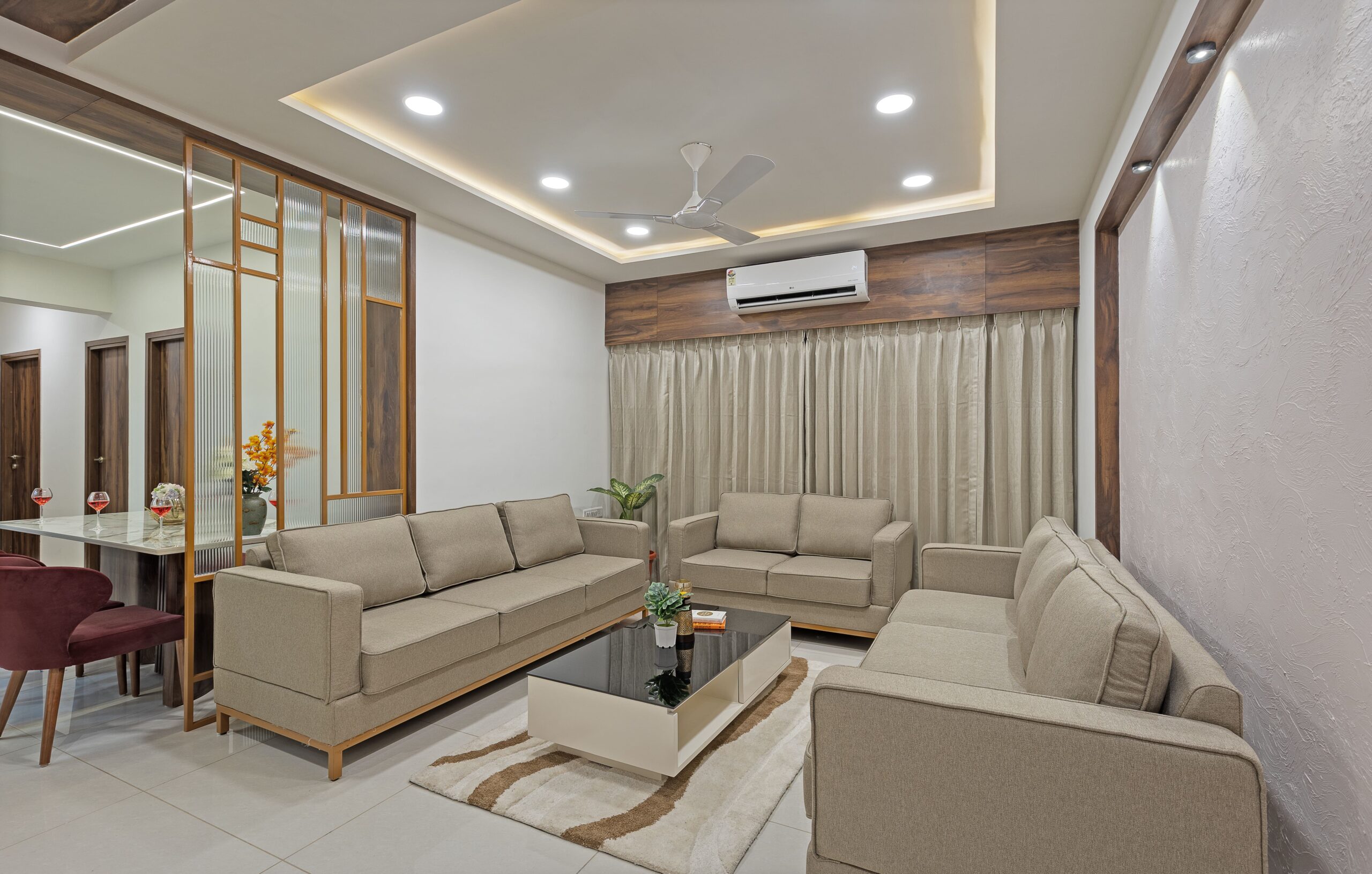A 3 BHK Apartment Interior Design at Orchid Heaven by Montdor Interior | Montdor Interior-12