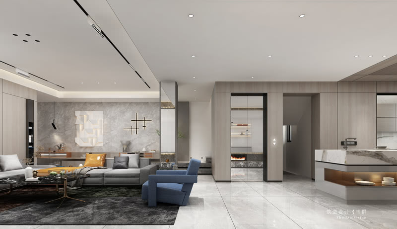 现代风格打造 388㎡理想人居丨筑道设计-7