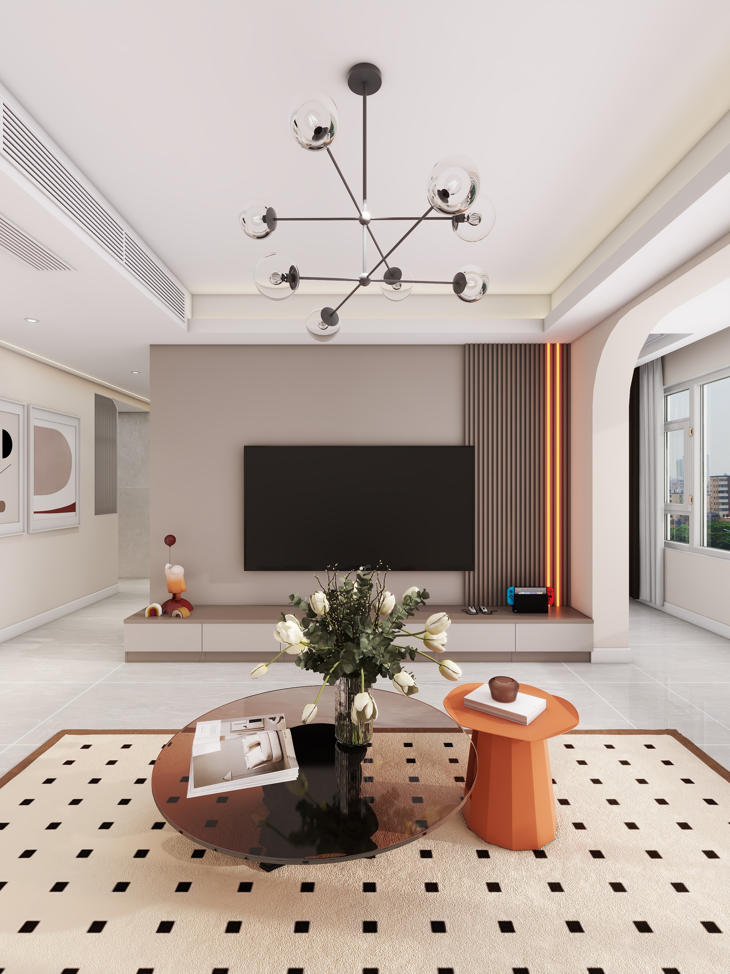 陕西安康万达one（119平方现代简约四居室）-1