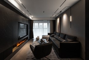 金典装饰 · 120㎡暗黑系现代简约设计-6