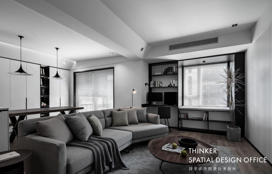 慕白|115㎡的一居室,两人一猫的小美好-45