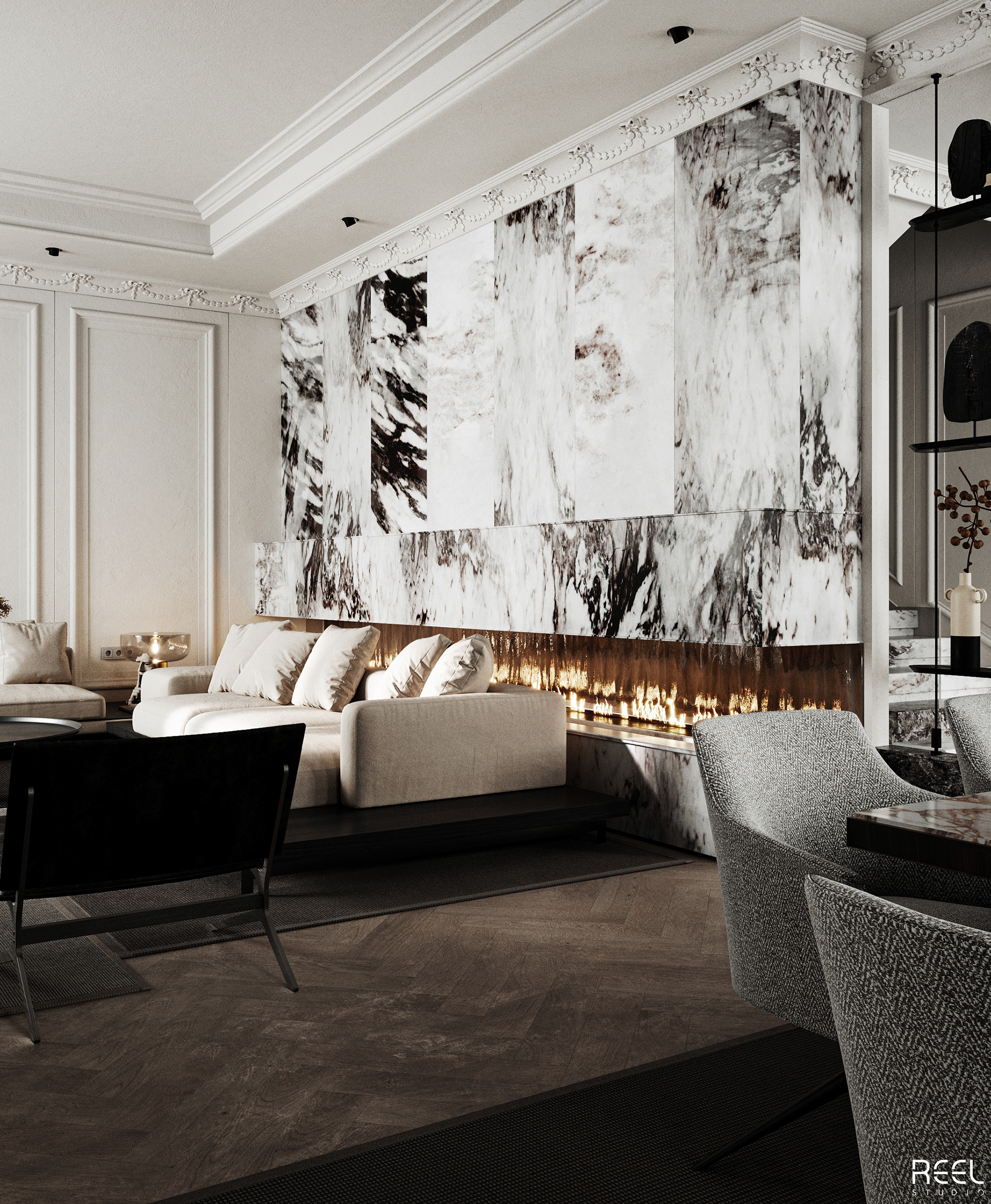 Living & Dinning Room 室内设计丨沙特阿拉伯丨Reel Studio-7