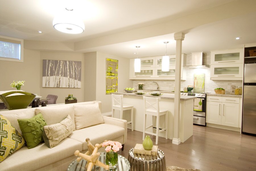 30平米厨房与客厅合并空间设计-87