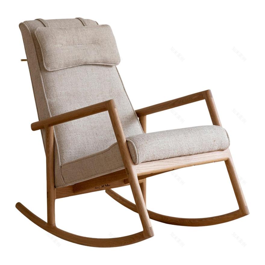 Earl Walnut, Ivory Textured Linen Moresby Rocking Chair For Sale at 1stDibs | ivory rocking chair, walnut rocking chair, earl ivory-1