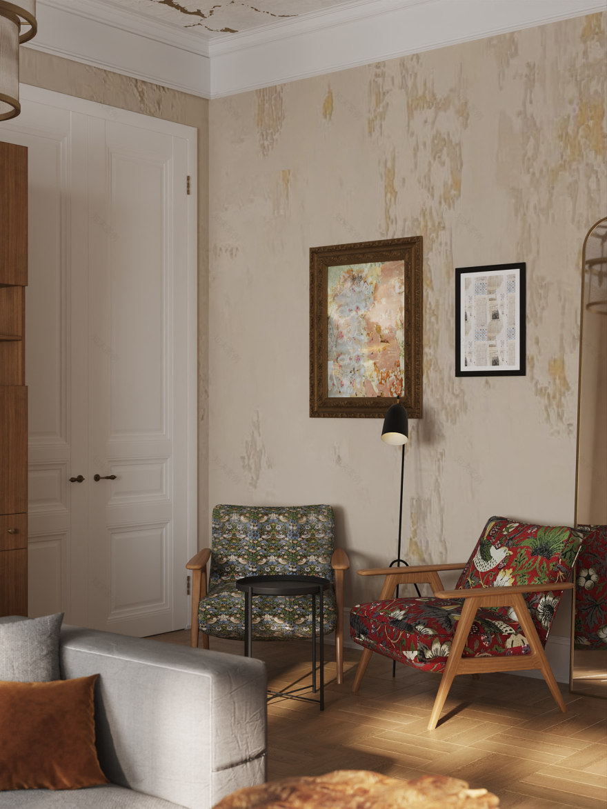 圣彼得堡115平米公寓设计项目丨俄罗斯圣彼得堡-44