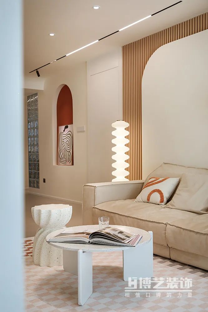 奶油风河畔名邸,春日浪漫居家空间丨博艺装饰-13