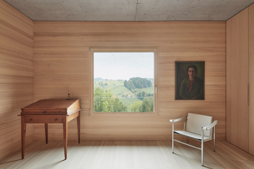 Bernardo Bader references traditional Alpine architecture in larch home for art collector-5