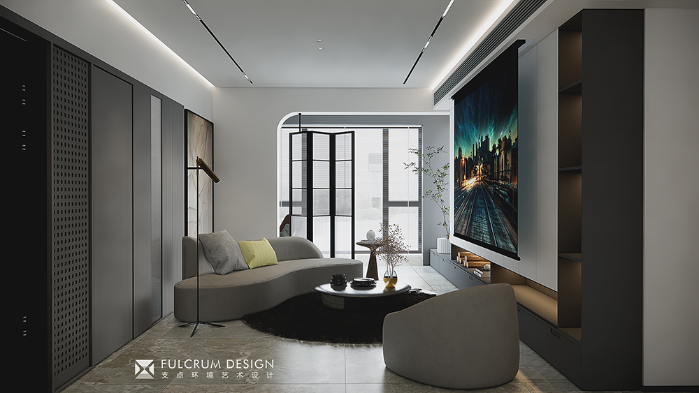 武汉洺悦府现代简约风设计丨支点设计-9