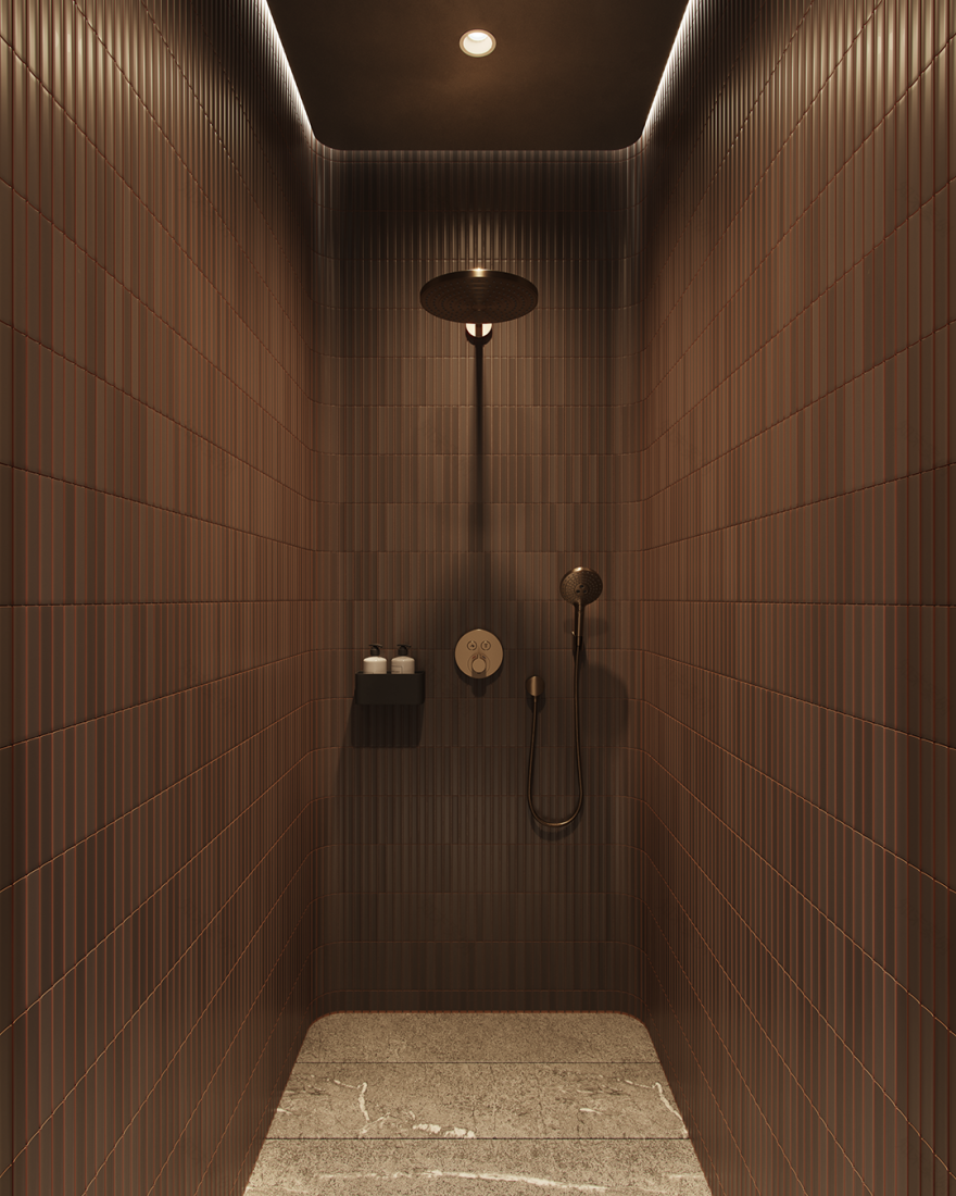 大理石与胡桃木主浴室丨乌克兰基辅-16