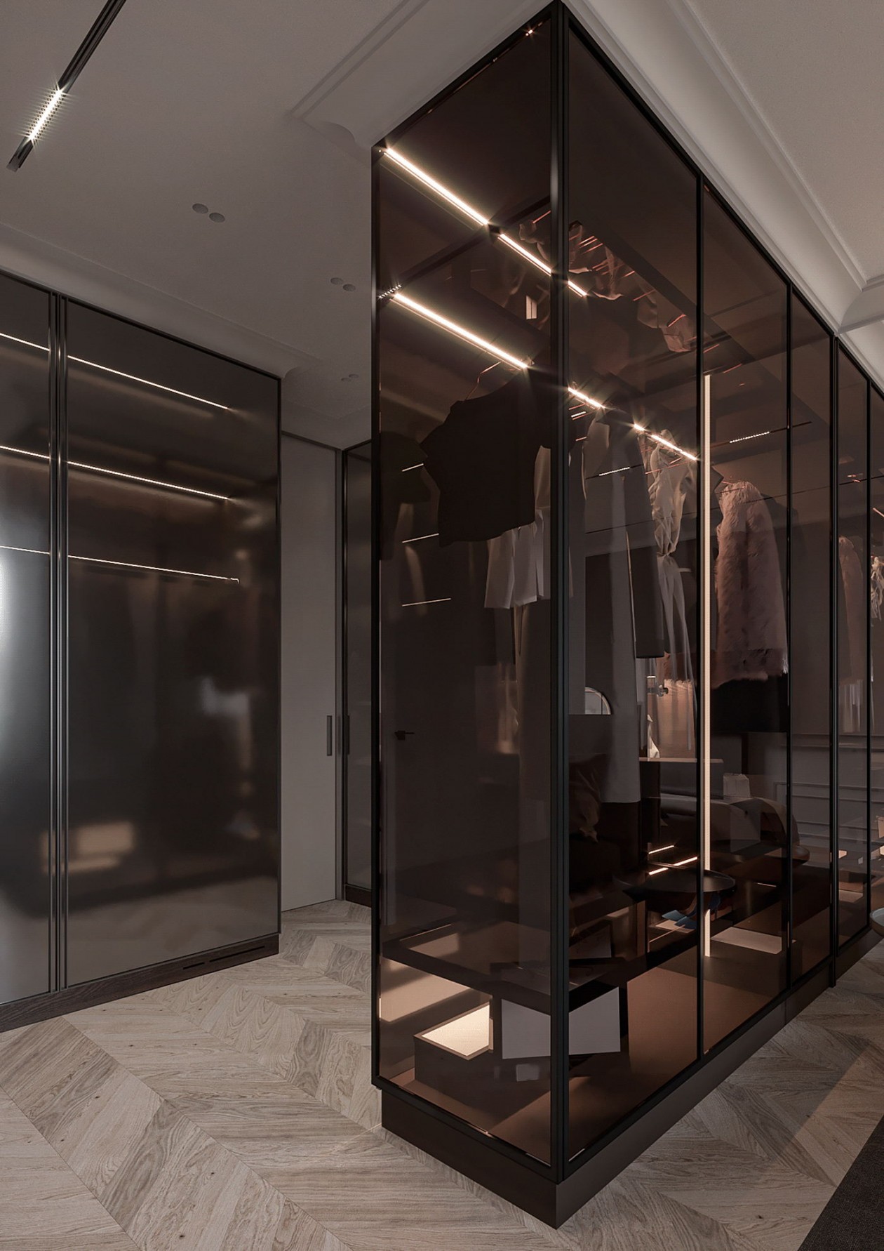 106㎡高级灰色系简约风公寓设计-16