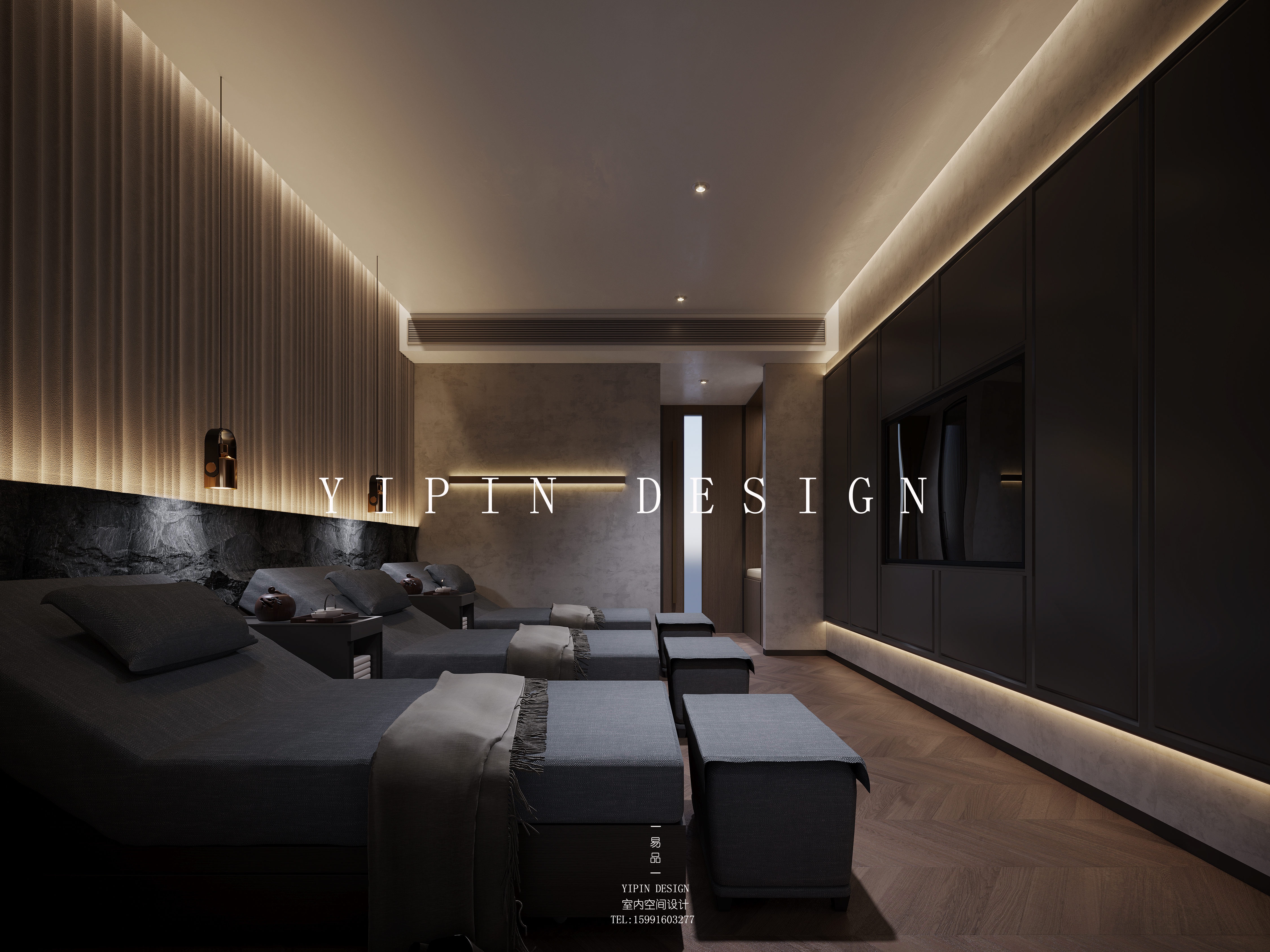 真草堂沐足spa 会所项目丨黑男设计-21