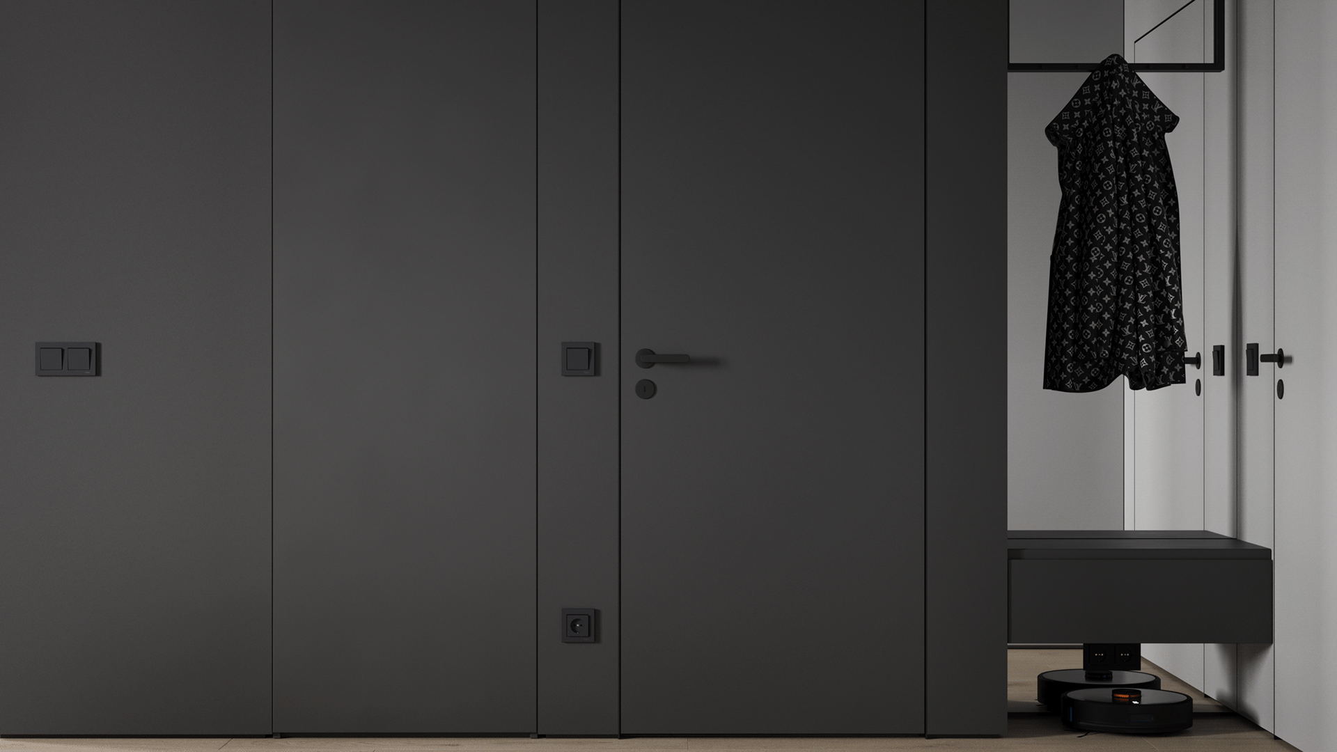 高级灰色系小空间公寓-0