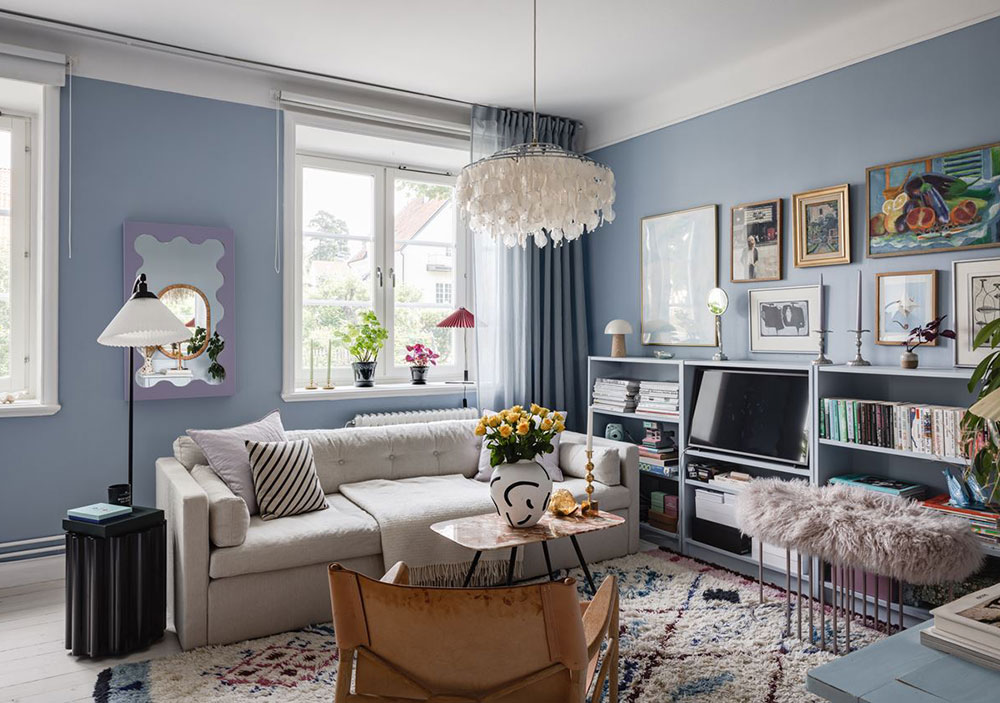 斯德哥尔摩蓝色调一居室公寓设计-5