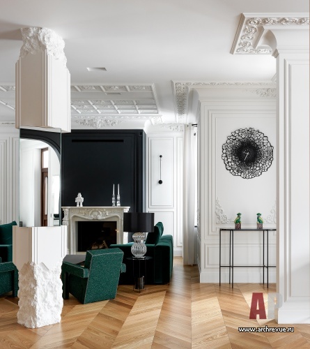 莫斯科郊外带阁楼的三层现代法式古典风格住宅丨俄罗斯莫斯科丨Шалдыбина Светлана（谢尔盖·沙尔迪宾娜）-18