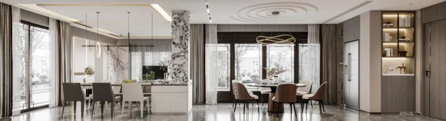 【新作首发】任周府作品:慢煮生活 | 颐和江南430㎡ 现代新中式-28