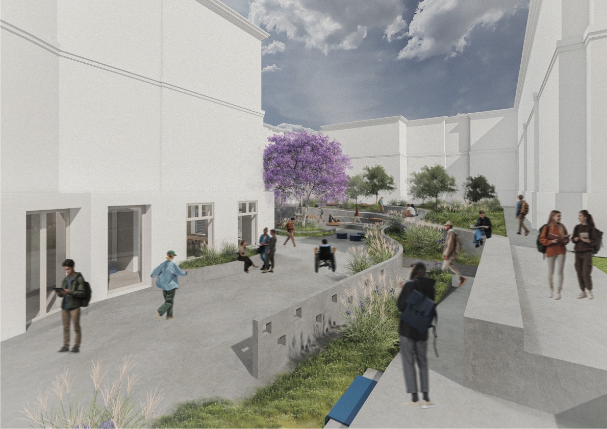 Propuesta patio central + sala de estudio UNS 校园广场-16