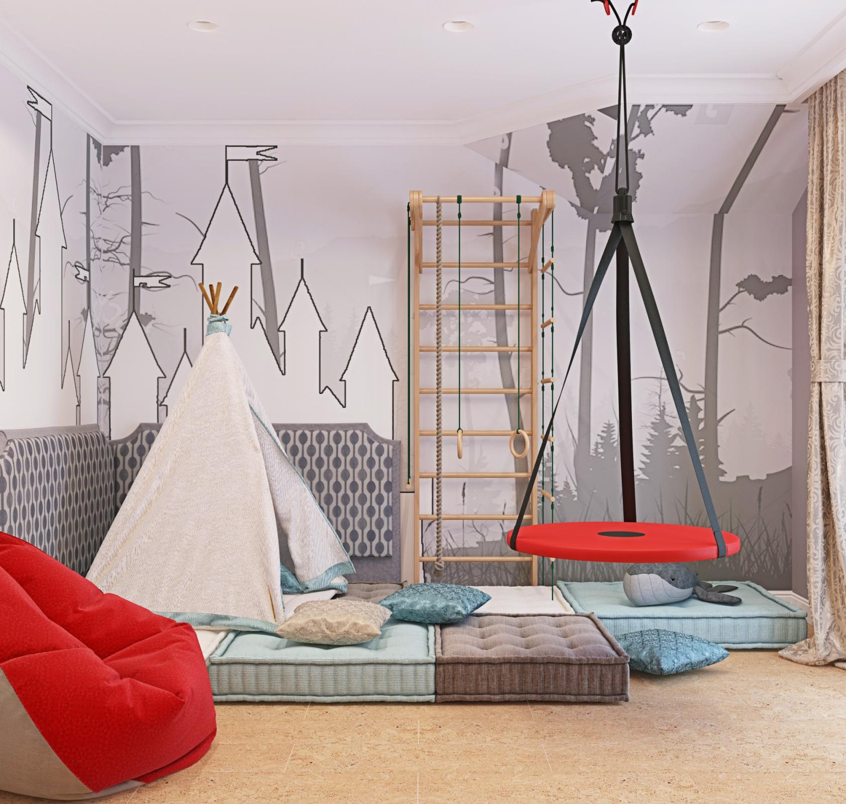 多种方案的游戏室设计丨俄罗斯莫斯科丨dizain  master（Дизайн Мастер）-31