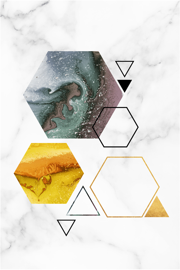 轻奢风 三联组合软装挂画-13