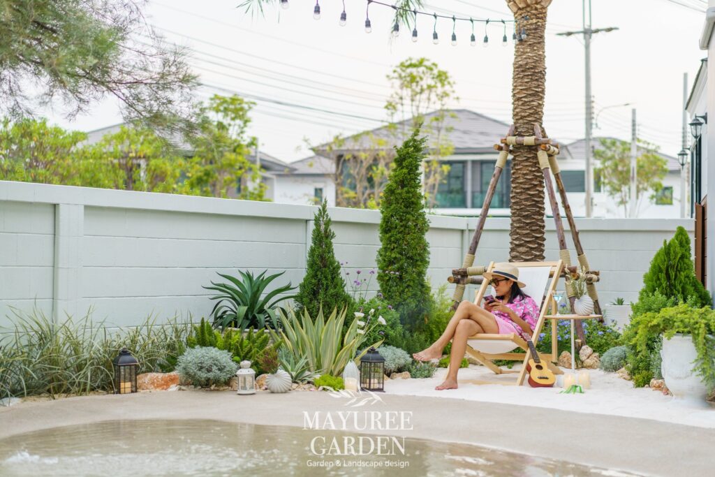 营造海滩氛围的家庭花园设计丨Mayuree Garden-25
