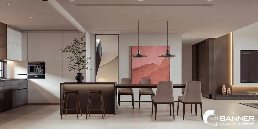 万科翡翠国际现代挑空别墅丨旗盛装饰-22