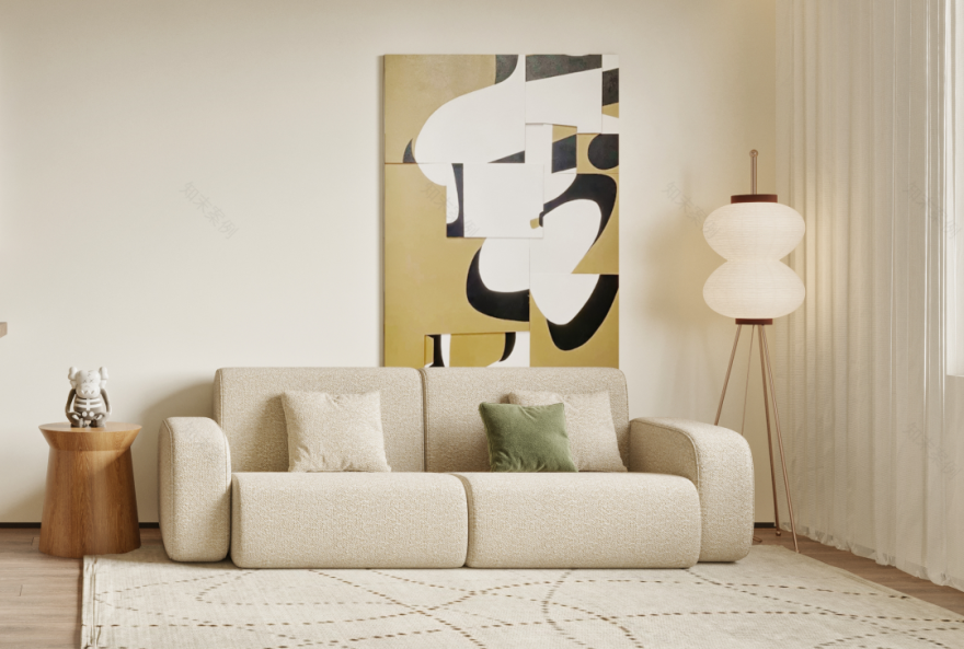 奶油风格的温馨家居设计丨中国西安丨西安.大小空间设计-1