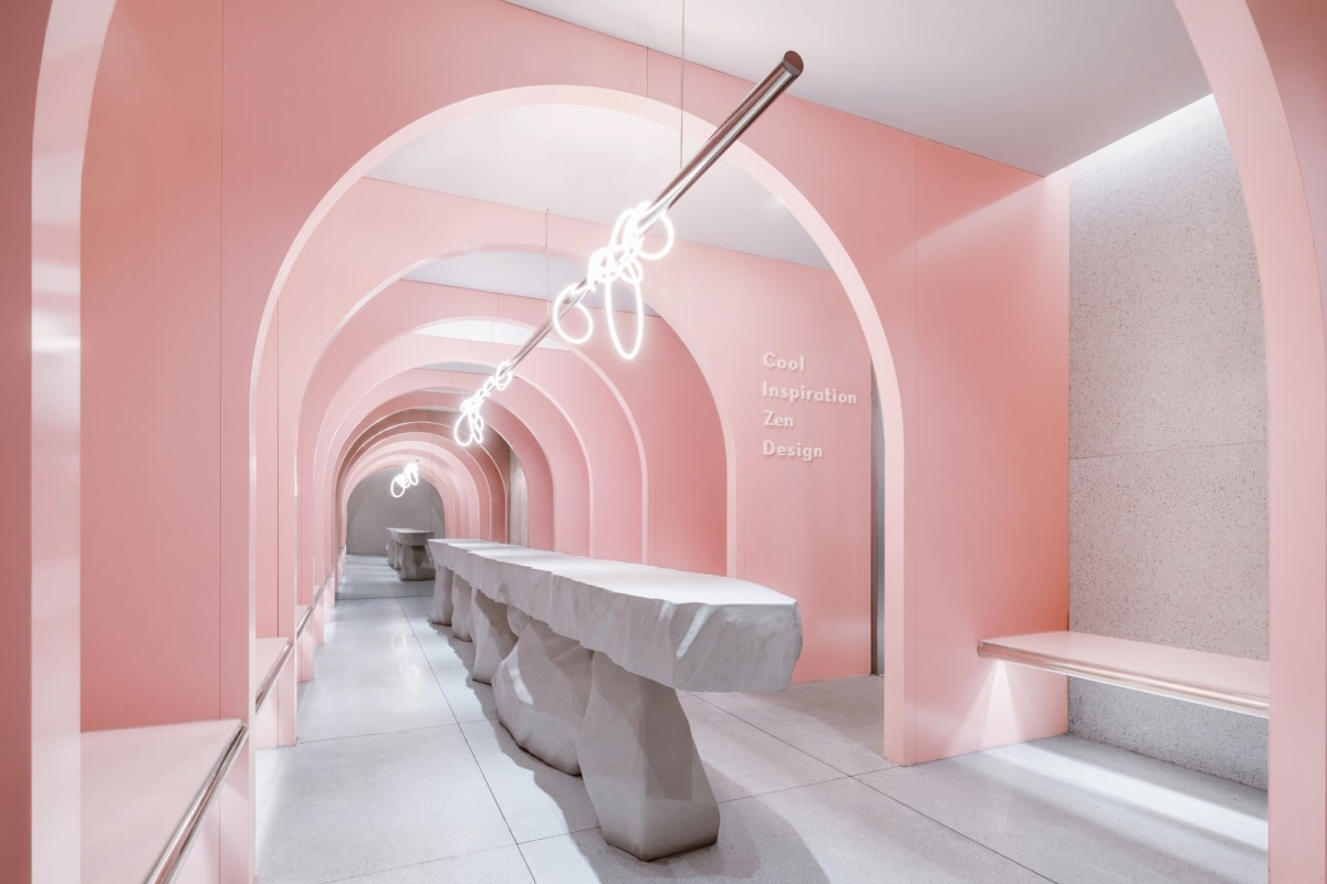 北京蓝色港湾生活方式购物中心的喜茶粉色店-14