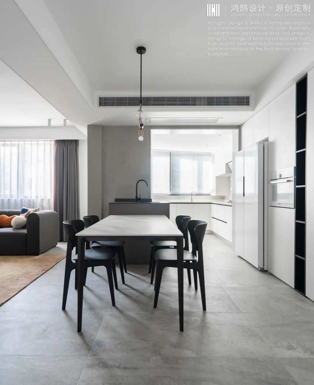 现代轻奢婚房,120㎡黑白灰++ 糖果色混搭设计-34