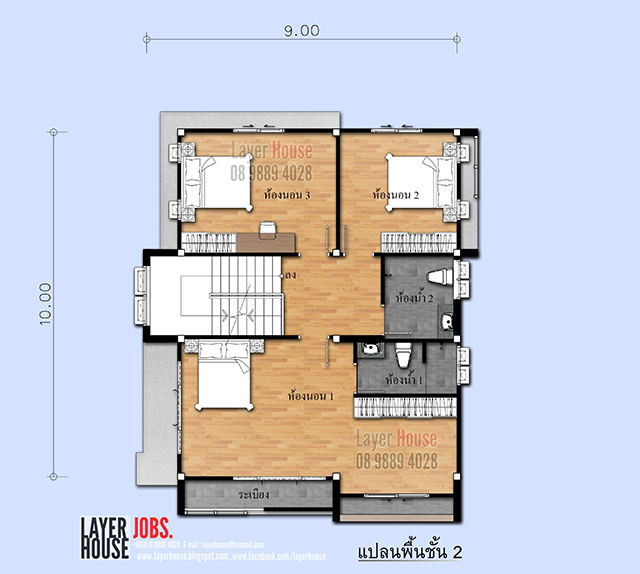 9·10m带4卧室房屋设计方案丨Layer House（泰国）-32