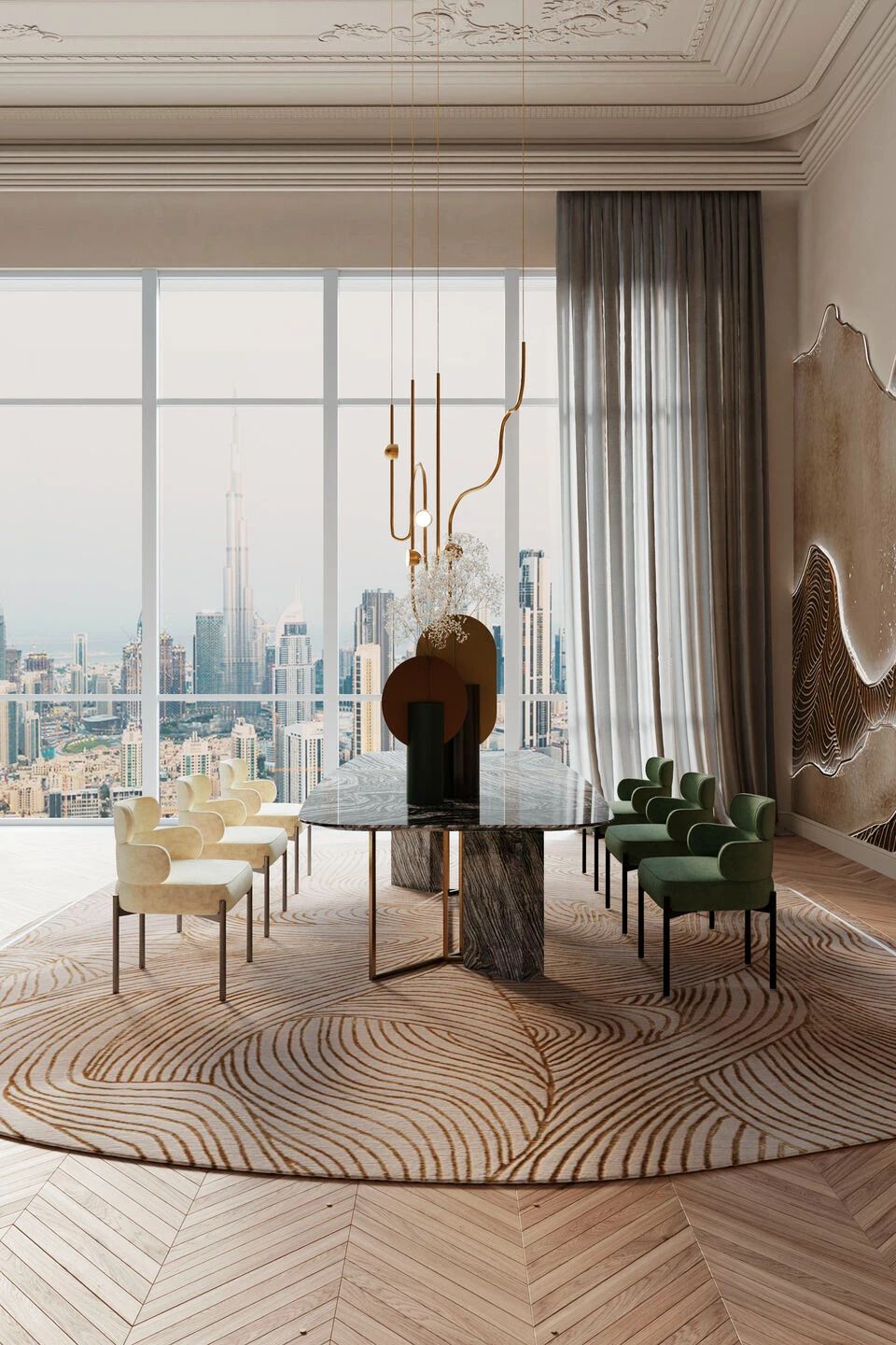 迪拜融合法式与中东气质的餐厨空间设计丨阿联酋迪拜丨Isabel Gómez Studio-5