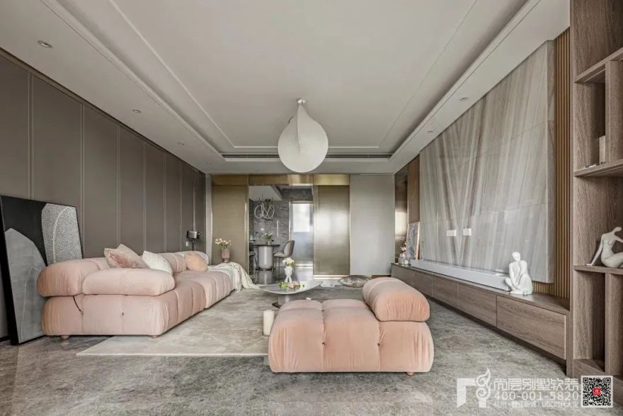 藕粉色温柔空间丨中国杭州丨杭州尚层装饰-22